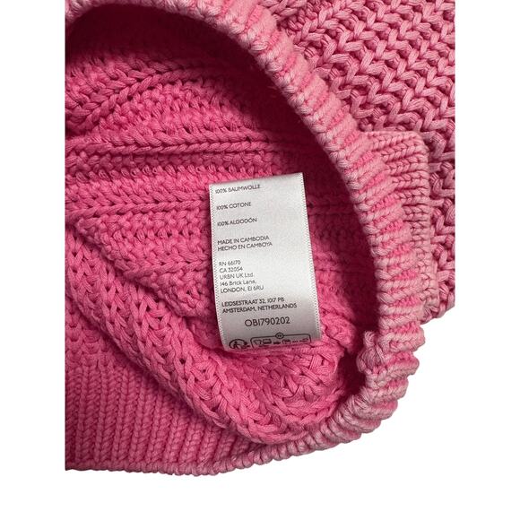 Free People Frankie Cable Sweater pink small - Picture 8 of 9